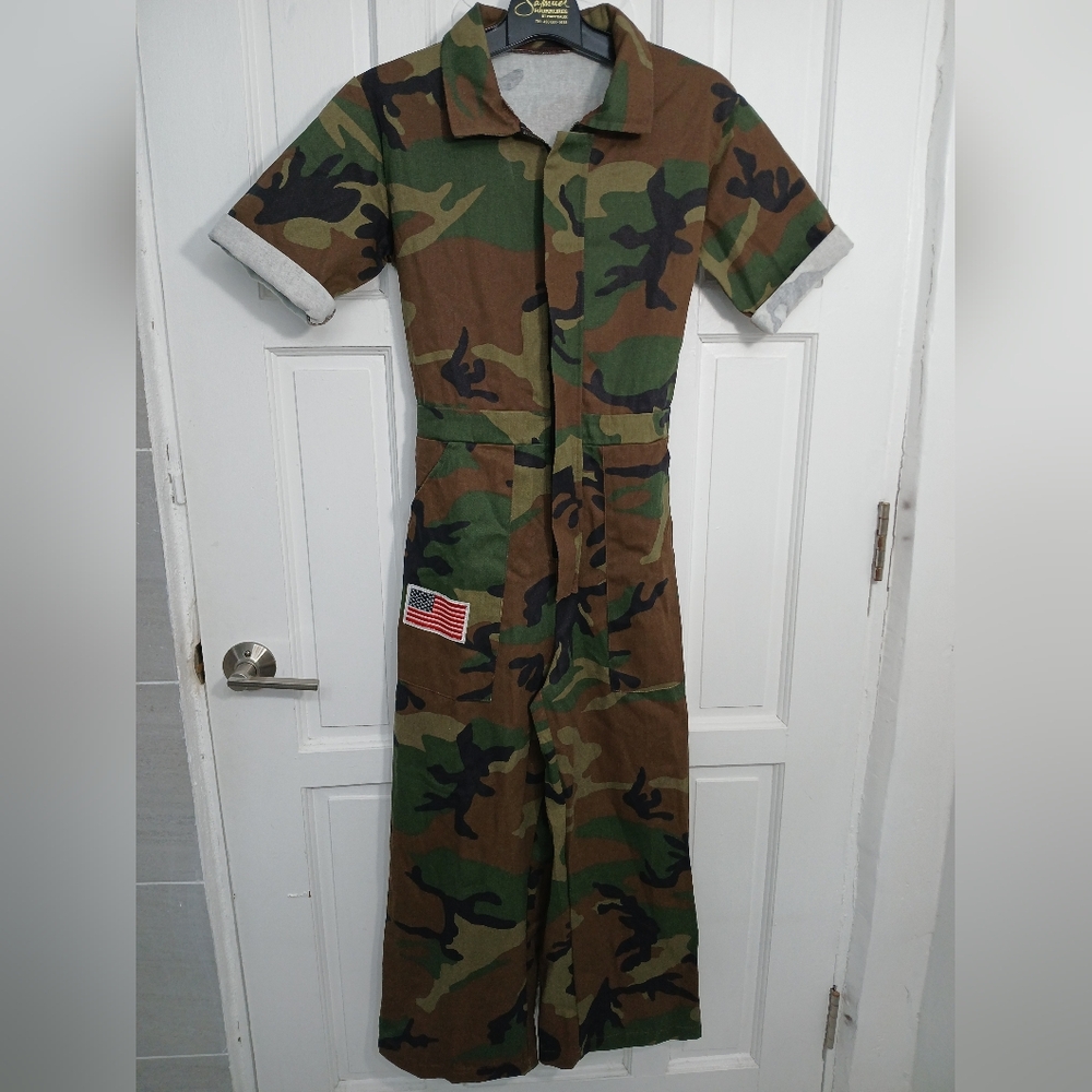 USA Military Camflauge Jumpsuit Coveralls Costume Women's SIZE SMALL